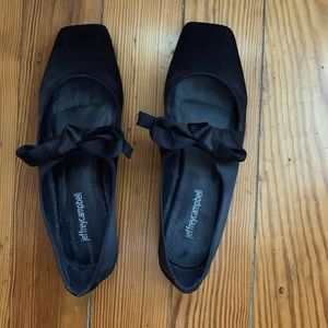 Jeffrey Campbell black satin shoes